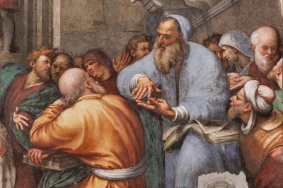 La Dispute de Sainte Catherine avec les philosophes, 1530-32 (fresque) (détail) - Giovanni Antonio Pordenone