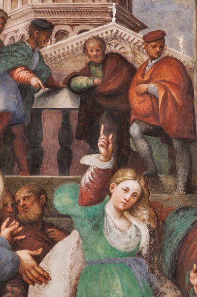 La dispute de Sainte Catherine avec les philosophes, 1530-32 (fresque) (détail) - Giovanni Antonio Pordenone
