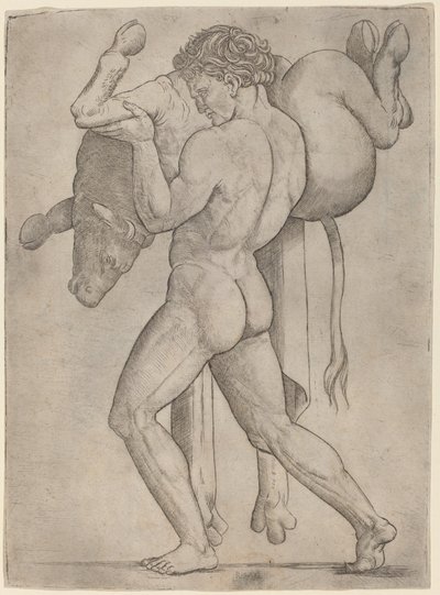 Hercule et le taureau crétois - Giovanni Antonio da Brescia
