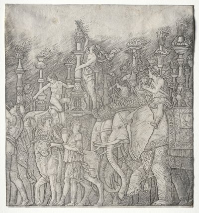 Les triomphes de César :  Les éléphants - Giovanni Antonio da Brescia