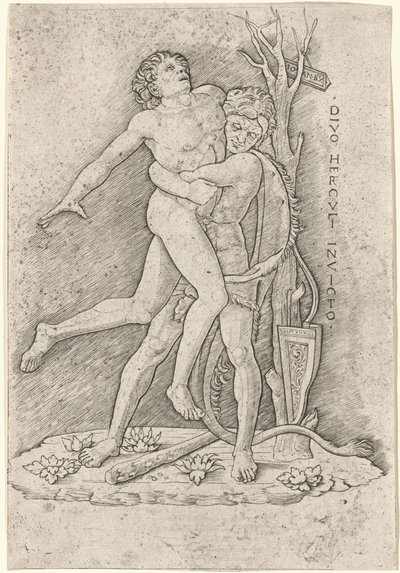 Hercule et Antée - Giovanni Antonio da Brescia, after Andrea Mantegna