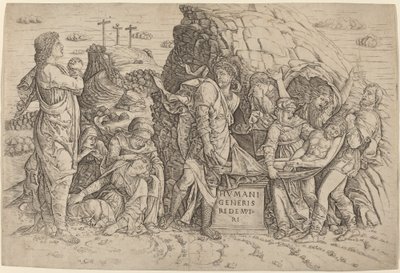 La Mise au tombeau - Giovanni Antonio da Brescia, after Andrea Mantegna