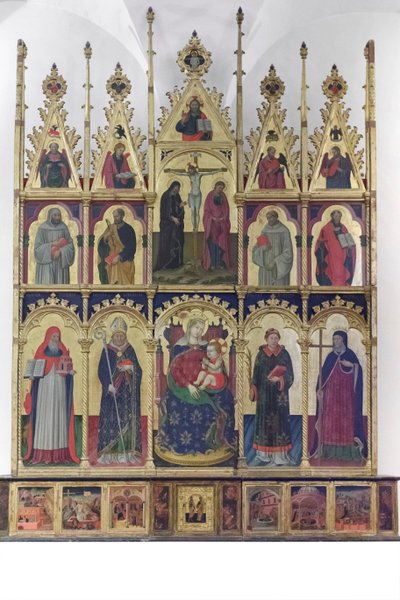 Madonna avec enfant parmi les saints Jérôme, Benoît - Giovanni Antonio da Pesaro