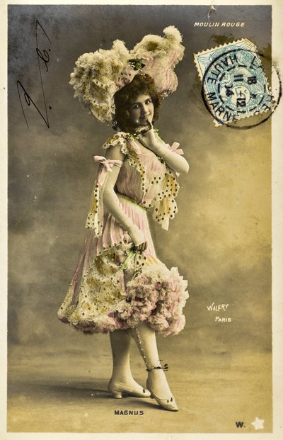 Carte postale : Moulin Rouge - Portrait de Magnus, artiste de music-hall - Phillipe de Marlier