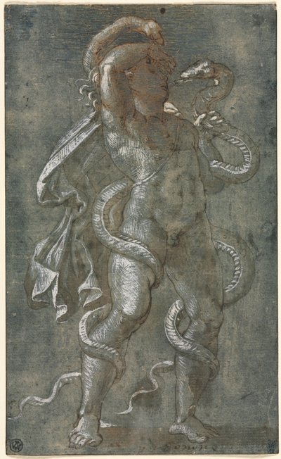 Homme enlacé par deux serpents - Giovanni Antonio da Pordenone