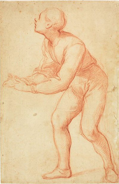 Jeune homme debout avec les bras étendus - Giovanni Balducci