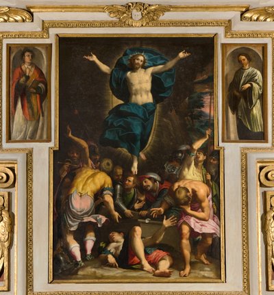 Chapelle de Notre-Dame du Peuple, Deuxième travée côté sud, Giovan Battista Trotti dit le Malosso, Résurrection 1594 - Giovanni Battista Trotti