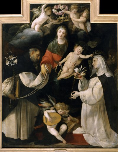 Madone du Rosaire (La Madonna del Rosario) - Giovanni Battista (1567 1633) Crespi