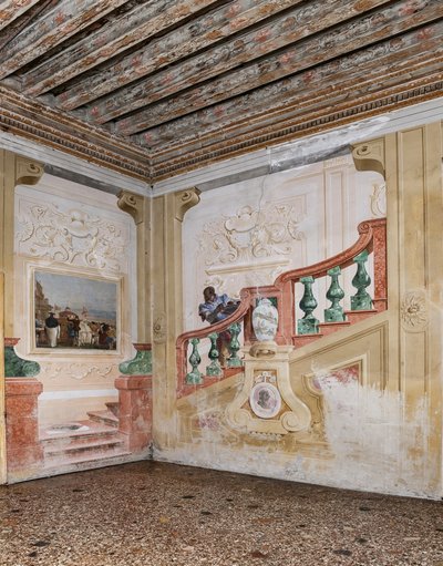 Chambre des Scènes de Carnaval : "Serviteur maure sur un faux escalier" - Giovanni Battista Tiepolo