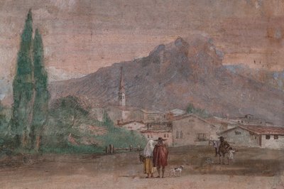 Palazzina : vue de la première salle et de ses fresques représentant des épisodes de l