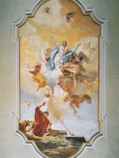 Assomption, par Giovanni Battista Tiepolo, fresque, Oratoire de la Pureté, Udine - Giovanni Battista Tiepolo