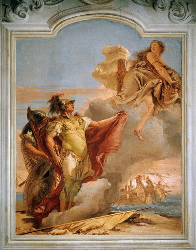 Vénus disant adieu à Énée, par Giambattista Tiepolo (1696-1770), fresque, Salle de l
