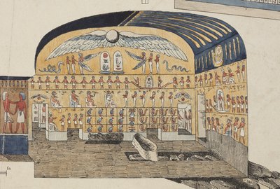 Section de la tombe de Psammuthis à Thèbes, découverte et ouverte par Belzoni en 1818 - Giovanni Battista (after) Belzoni
