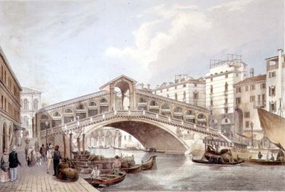 Le Pont du Rialto, Venise, gravé par Lefevre - Giovanni Battista (after) Cecchini