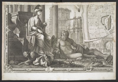 Figures et sculptures, de Nuova Pianta di Roma, data in luce de G. Nolli - Giovanni Battista (after) Nolli