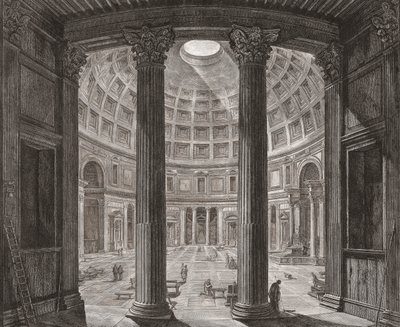 Intérieur du Panthéon, Rome, Italie. Piranesi - Giovanni Battista (after) Piranesi