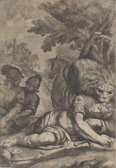 Un lion au-dessus d