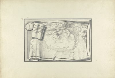 Plan des ruines de Sardes avec vestiges de bâtiments anciens encore existants en 1750, vers 1750 - Giovanni Battista Borra