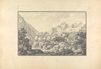 Vue de la source de la rivière Lycus (Nahr el-Kelb) - Giovanni Battista Borra