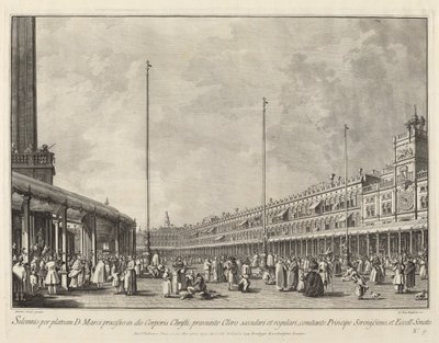 Procession de la Fête-Dieu sur la Piazza San Marco - Giovanni Battista Brostoloni