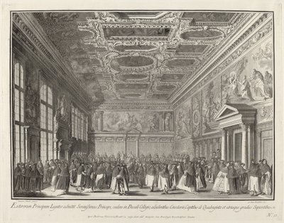 Réception par le Doge des ambassadeurs étrangers dans la Sala del Collegio, 1763-1766 - Giovanni Battista Brostoloni