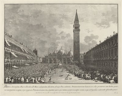 Le Doge porté autour de la Piazza San Marco, 1763-1766 - Giovanni Battista Brostoloni