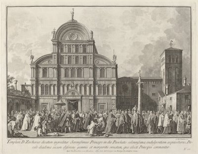 Visite du Doge à San Zaccaria le jour de Pâques - Giovanni Battista Brostoloni