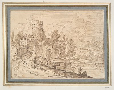 Paysage avec château près de l