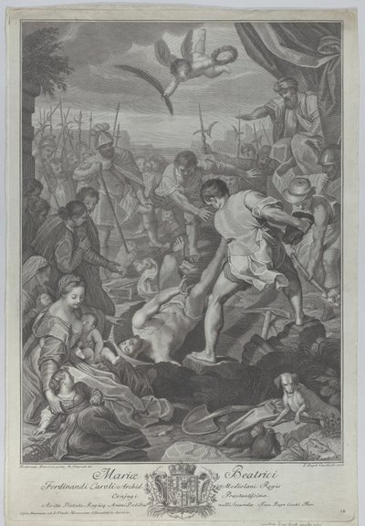 Le martyre de Saint Vital de Milan, enterré vivant, 1776 - Giovanni Battista Cecchi