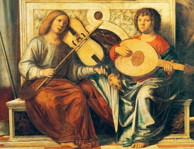 Chérubins jouant des instruments de musique - Giovanni Battista Cima da Conegliano