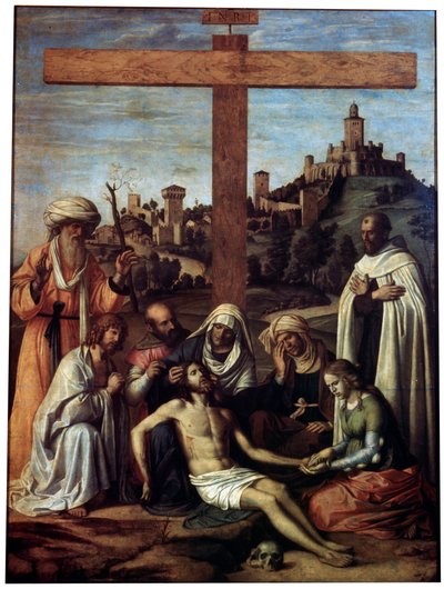 La Lamentation sur le Christ avec un moine carmélite, vers 1510 - Giovanni Battista Cima da Conegliano