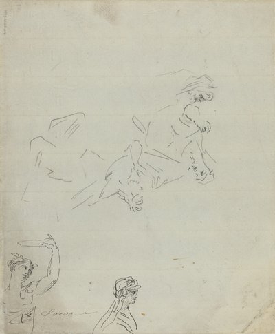 Études de figures [verso] - Giovanni Battista Cipriani