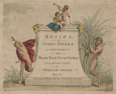 Rosina, une opéra comique jouée au Theatre Royal, Covent Garden - Giovanni Battista Cipriani