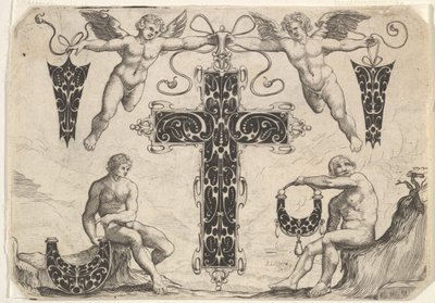 Pendentif en forme de croix et quatre autres motifs - Giovanni Battista Costantini