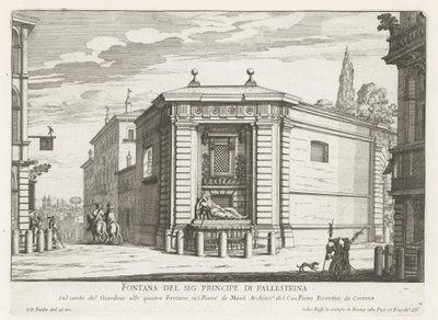 Fontaine de Diane des Quatre Fontaines à Rome - Giovanni Battista Falda
