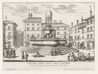 Fontaine du Panthéon sur la Piazza della Rotonda à Rome - Giovanni Battista Falda