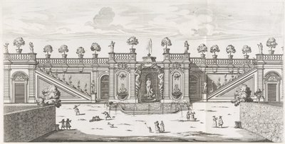 Fontaine de Vénus dans les jardins de la Villa Doria Pamphilj à Rome - Giovanni Battista Falda
