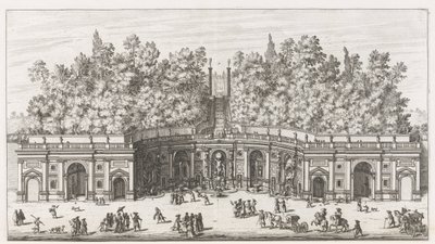 Théâtre des Eaux dans les jardins de la Villa Aldobrandini à Frascati - Giovanni Battista Falda