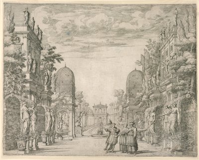 Décor de scène pour la scène 3, "La Vita Humana overo," de "Il Trionfo della Pieta" - Giovanni Battista Galestruzzi