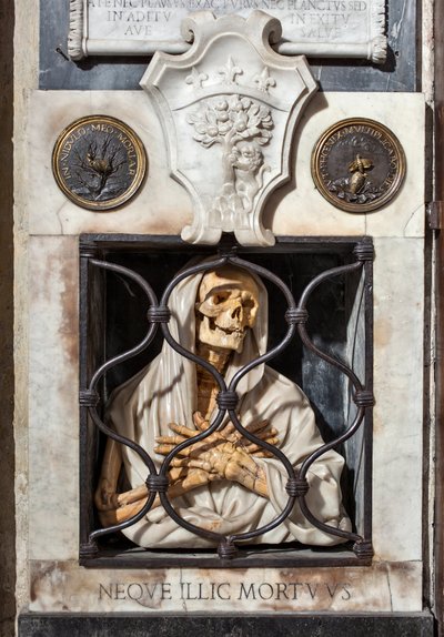 La mort en prison, du tombeau de Gisleni (sculpture en marbre polychrome) - Giovanni Battista Gisleni