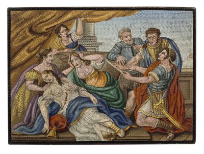 Une fine plaque micromosaïque italienne - Giovanni Battista Luchini