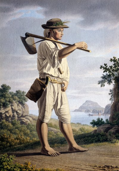 Fermier en arrière-plan des Campi Flegrei, par Giovan Battista Lusieri - Giovanni Battista Lusieri