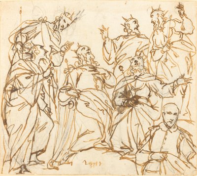 David et les patriarches avec un donateur - Giovanni Battista Maganza II