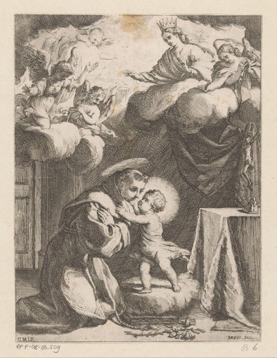 Saint Antoine de Padoue adorant l