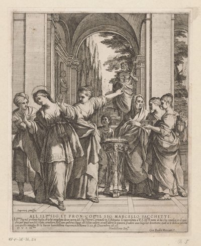 Sainte Viviane refuse de sacrifier aux dieux païens - Giovanni Battista Mercati