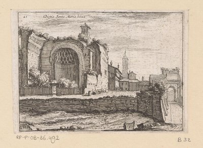 Vestiges du Temple de Vénus et de Rome à Rome (Vues de Rome) - Giovanni Battista Mercati