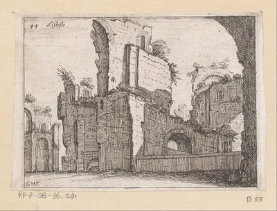 Vestiges des thermes de Caracalla à Rome - Giovanni Battista Mercati