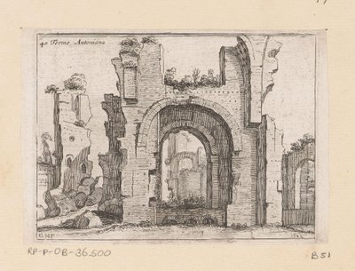 Vestiges des Thermes de Caracalla à Rome - Giovanni Battista Mercati