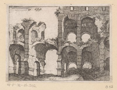 Vestiges du Colisée à Rome - Giovanni Battista Mercati