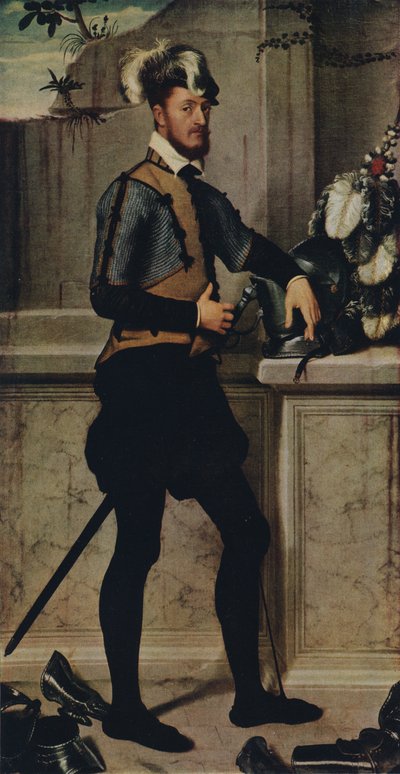 Un chevalier avec son casque de joute, 1554-1558, 1936 - Giovanni Battista Moroni